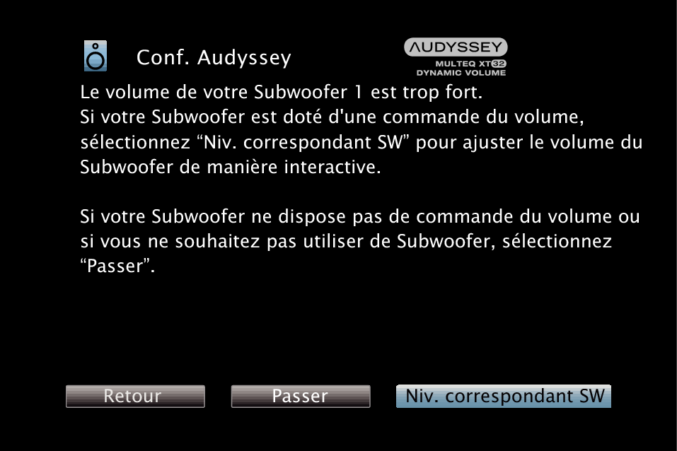 GUI Audyssey SW X85
